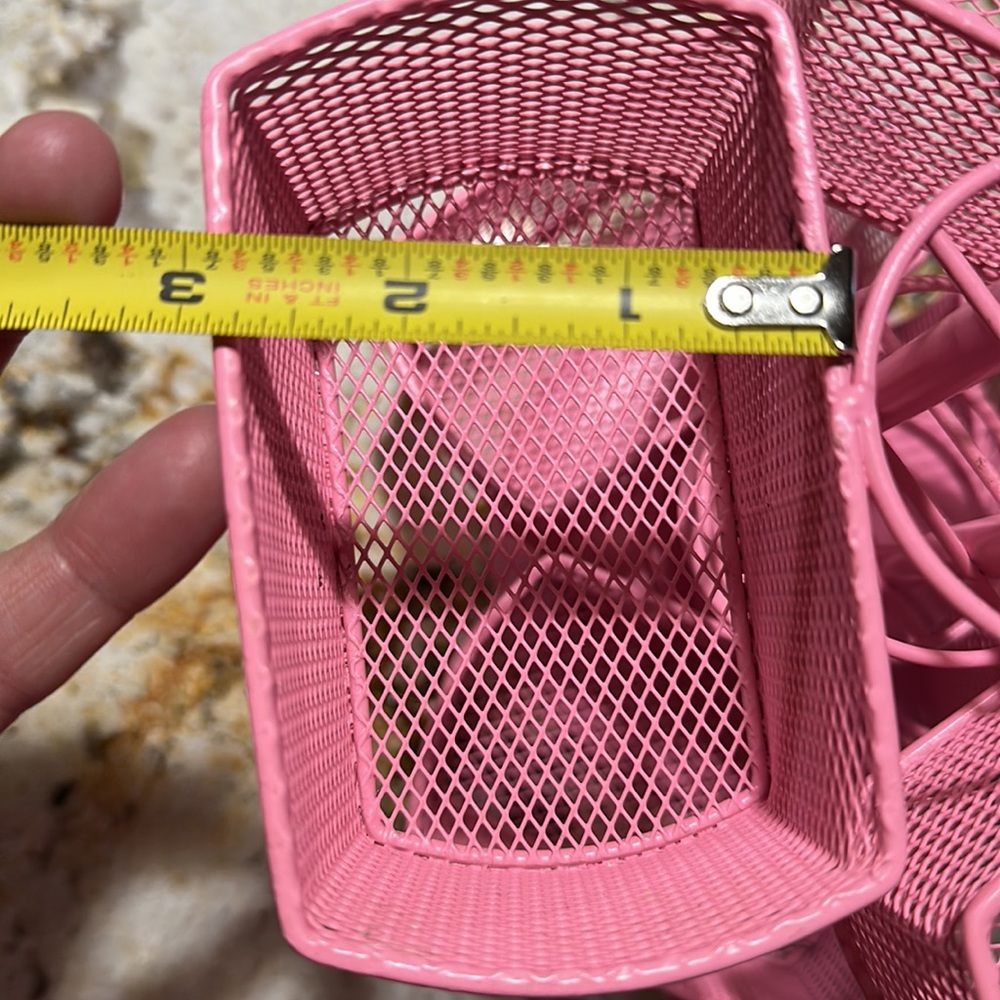 ✅! Pink ROTATING makeup/metal caddy/storage. 6 sections. 2 levels. - Picture 8 of 9